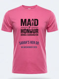 Personalised Weekender Unisex Tee | Maid of Honour Drinks Coordinator | Hen Shirt Dress Loud