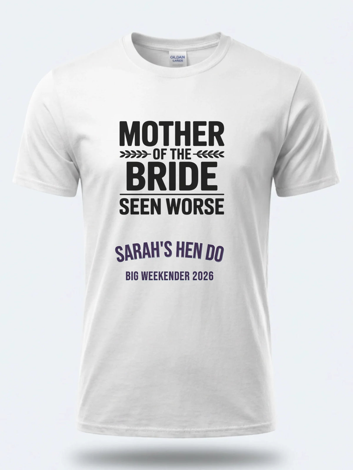 Personalised Weekender Unisex Tee | Mother of the Bride Seen worse | Hen Shirt Dress Loud