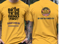 Personalised Weekender Unisex Tee | Bride Tribe | Drinks first | Hen Shirt Dress Loud