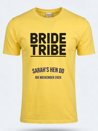 Personalised Weekender Unisex Tee | Bride Tribe |  Hen Shirt Dress Loud