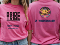 Personalised Weekender Unisex Tee | Bride Tribe |  Hen Shirt Dress Loud