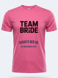 Personalised Weekender Unisex Tee | Bride Tribe | Team Bride | Hen Shirt Dress Loud