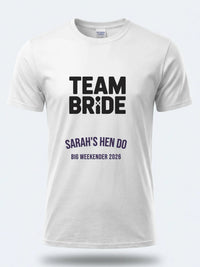 Personalised Weekender Unisex Tee | Bride Tribe | Team Bride | Hen Shirt Dress Loud