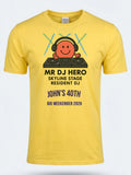Personalised Weekender Unisex Tee — daisy yellow tee, front view