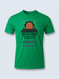 Personalised Weekender Unisex Tee — irish green tee, front view
