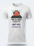 Personalised Weekender Unisex Tee — white tee, front view
