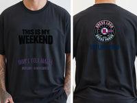Personalised Don't Tell Mama Big Weekender Tee — black tee