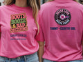 Personalised Country Weekender Tee — azalea tee, front and back view