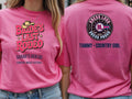 Personalised Country Weekender Tee — azalea tee, front and back view