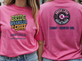 Personalised Country Weekender Tee — azalea tee, front and back view