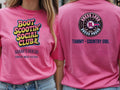 Personalised Country Weekender Tee — azalea tee, front and back view
