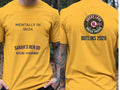 Personalised We Love Ibiza Big Weekender Tee — yellow tee, front and back view