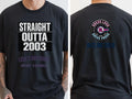 Personalised Back to 2000s Big Weekender Tee — black tee