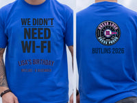 Personalised Back to 2000s Big Weekender Tee — royal tee