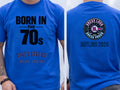 Personalised We Love the 70s Big Weekender Tee — royal tee