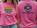 Personalised Country Weekender Tee — azalea tee, front and back view