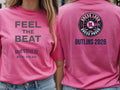Personalised Replay Big Weekender Tee — azalea tee, front and back view