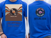 Personalised We Love the 70s Big Weekender Tee — royal tee