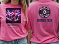 Personalised Back to 2000s Big Weekender Tee — azalea tee, front and back view