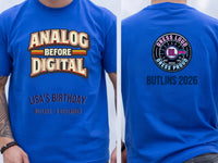 Personalised We Love the 70s Big Weekender Tee — royal tee