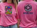 Personalised 90s Reloaded Big Weekender Tee — azalea tee, front and back view