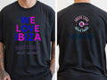 Personalised We Love Ibiza Big Weekender Tee — black tee