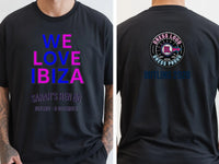 Personalised We Love Ibiza Big Weekender Tee — black tee