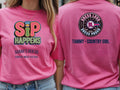 Personalised Country Weekender Unisex Tee — azalea tee, front and back view