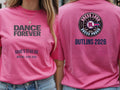 Personalised Replay Big Weekender Tee — azalea tee, front and back view
