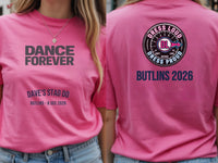 Personalised Replay Big Weekender Tee — azalea tee, front and back view