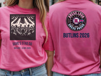Personalised Replay Big Weekender Tee — azalea tee, front and back view