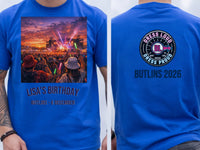 Personalised Back to 2000s Big Weekender Tee — royal tee