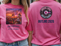 Personalised Back to 2000s Big Weekender Tee — azalea tee, front and back view