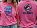 Personalised 90s Reloaded Big Weekender Tee — azalea tee, front and back view