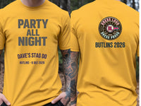 Personalised Replay Big Weekender Tee — yellow tee, front and back view