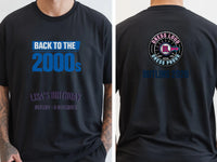 Personalised Back to 2000s Big Weekender Tee — black tee