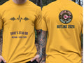 Personalised Replay Big Weekender Tee — yellow tee, front and back view