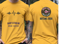 Personalised Replay Big Weekender Tee — yellow tee, front and back view