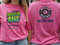 Personalised 90s Reloaded Big Weekender Tee — azalea tee, front and back view
