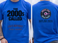 Personalised Back to 2000s Big Weekender Tee — royal tee