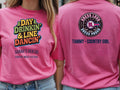 Personalised Country Weekender Unisex Tee — azalea tee, front and back view