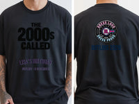 Personalised Back to 2000s Big Weekender Tee — black tee