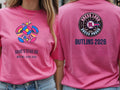 Personalised Replay Big Weekender Tee — azalea tee, front and back view