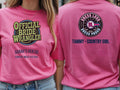 Personalised Country Weekender Tee — azalea tee, front and back view