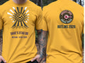 Personalised Replay Big Weekender Tee — yellow tee, front and back view