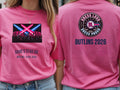 Personalised Replay Big Weekender Tee — azalea tee, front and back view