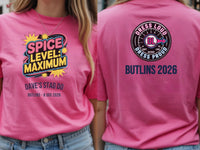 Personalised 90s Reloaded Big Weekender Tee — azalea tee, front and back view