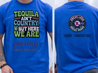 Personalised Country Weekender Unisex Tee — royal tee