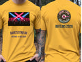 Personalised Replay Big Weekender Tee — yellow tee, front and back view