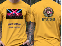 Personalised Replay Big Weekender Tee — yellow tee, front and back view